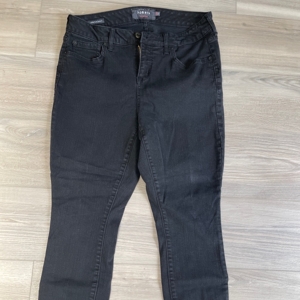 Torrid Premium‎ Women’s High Rise Curvy Ankle Black Jeans Plus Size 12R Exc Cond